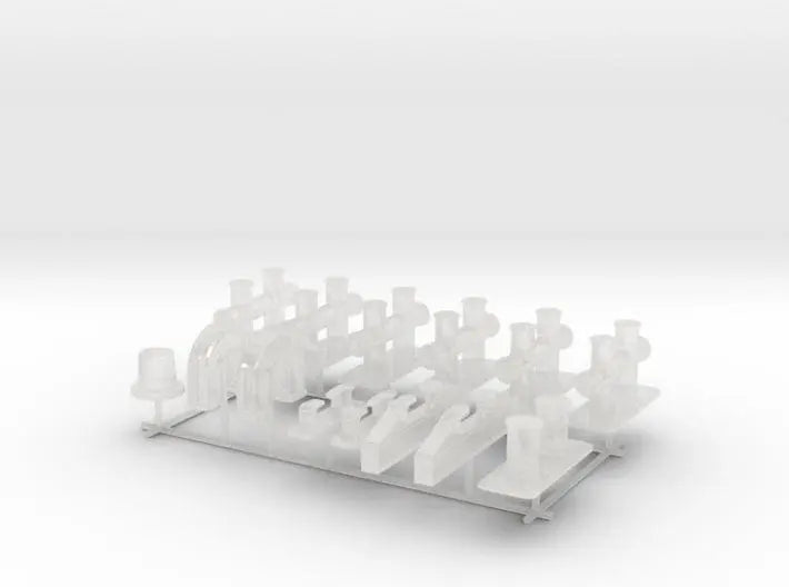 1/24 DKM Schnellboot amidship bollard set - distefan 3d print