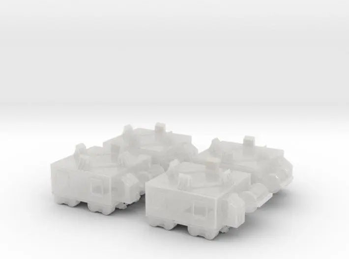 1/24 DKM naval mine carts set 4pcs - distefan 3d print