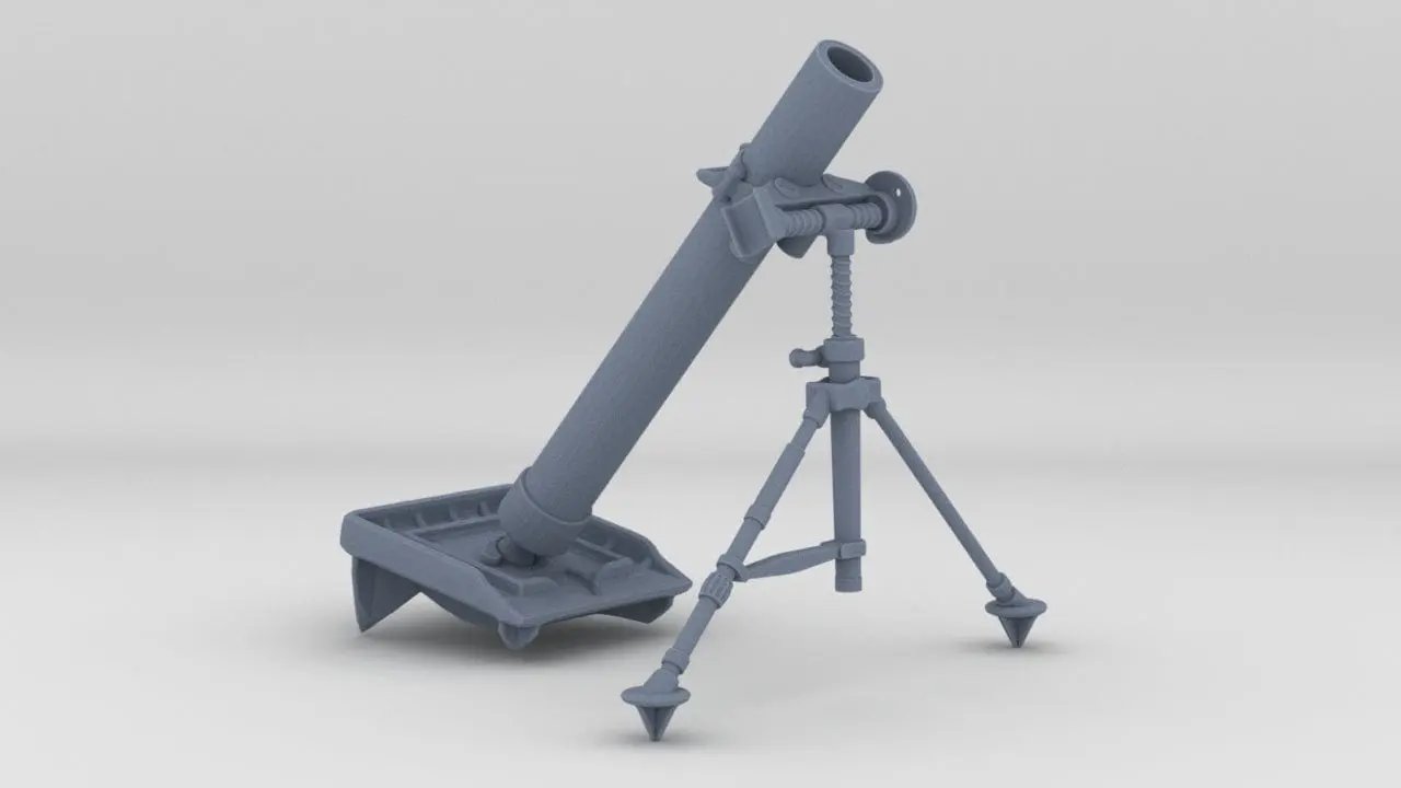 1/24 US PT Boat 60mm M2 Mortar - distefan 3d print