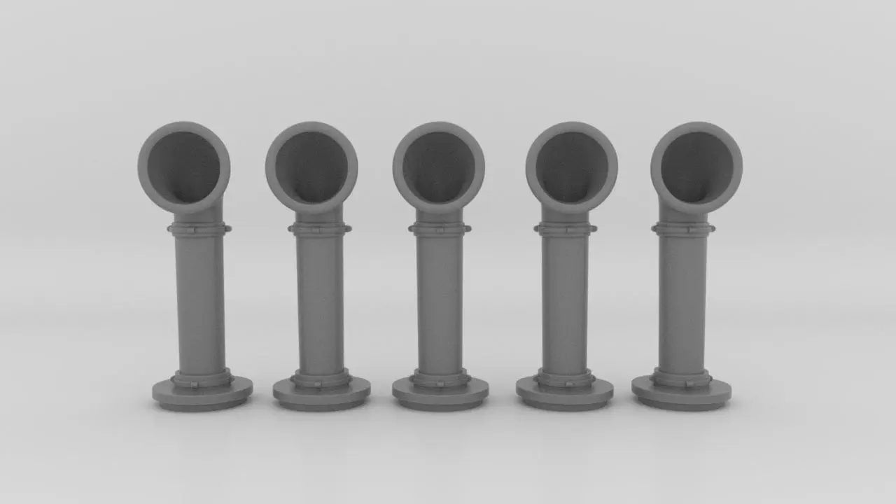 1/24 USN PT Boat 109 Engine RM 7'' Cowl Vents Set - distefan 3d print