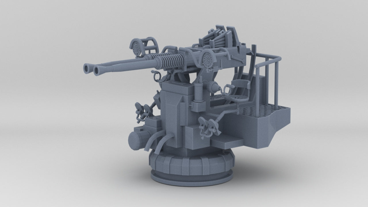 1/24 USN Twin 40mm Bofors Mount - distefan 3d print
