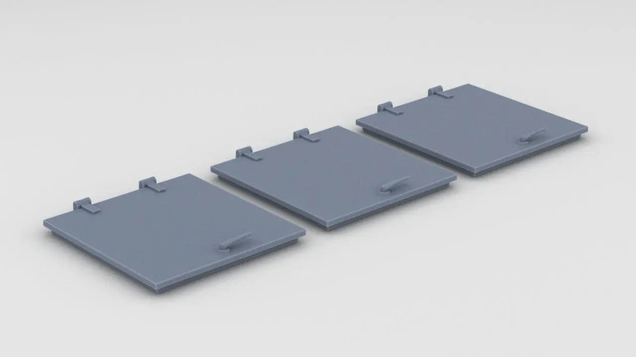 1/24 DKM Raumboote R-301 Aft Deck Hatches Set (3pcs) - distefan 3d print