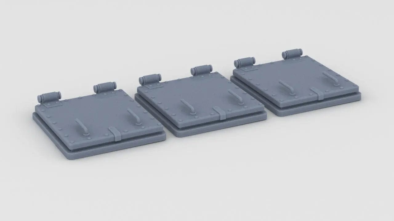 1/24 DKM Schnellboot Amidships Hatches Set (3pcs) - distefan 3d print
