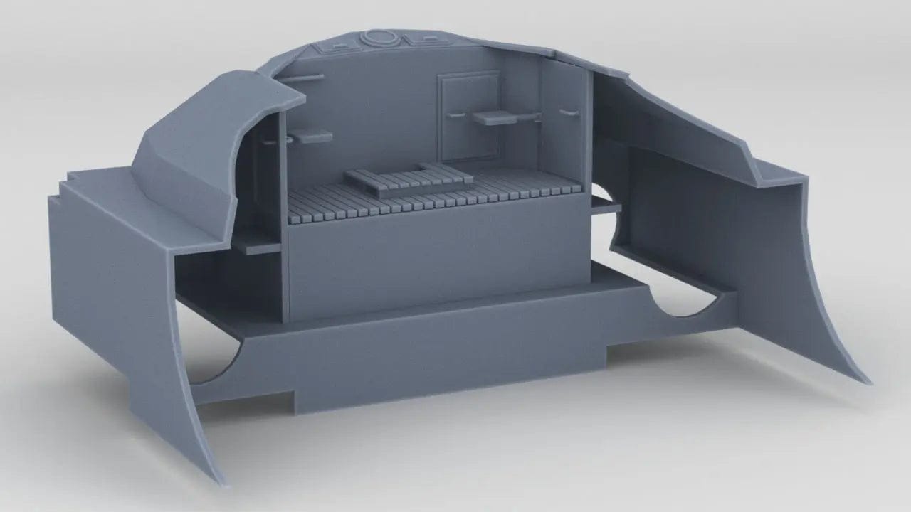 1/24 DKM Schnellboot S100 Bridge (Lower Section) - distefan 3d print