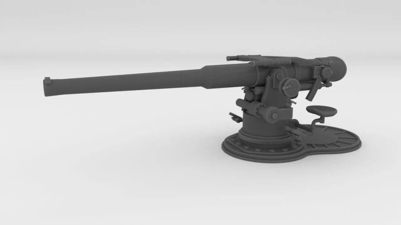 1/24 USN 4 inch 50 (10.2 cm) Sub Deck Gun v2 - distefan 3d print