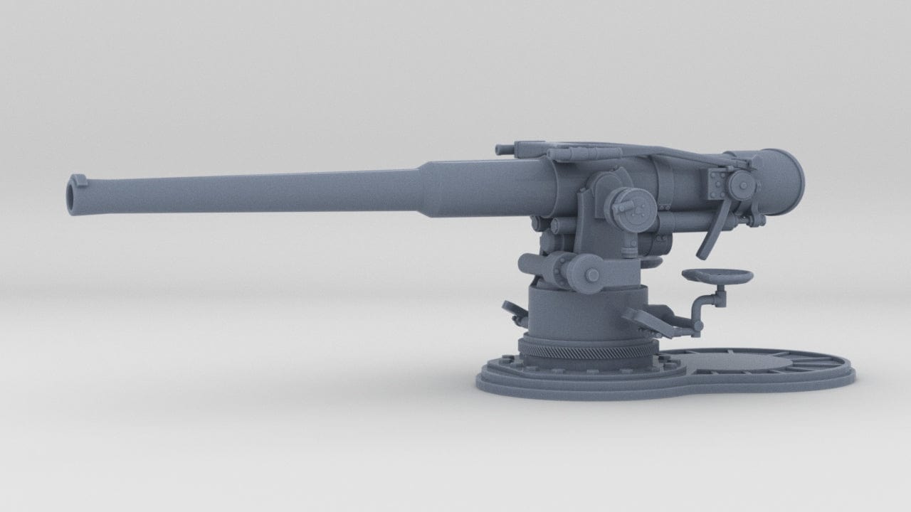 1/24 USN 4 inch 50 (10.2 cm) Sub Deck Gun v2 - distefan 3d print