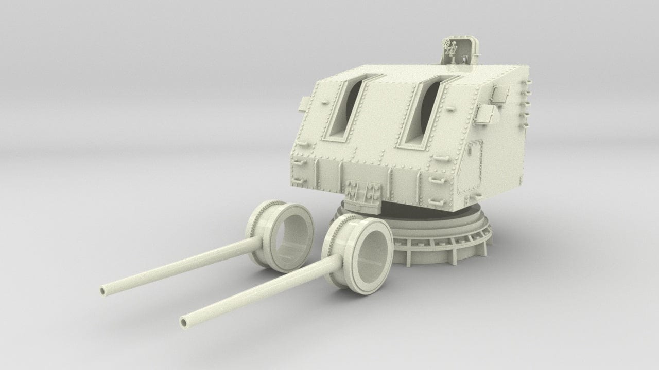 1/24 USN 5"/38 Cal. Mk.38 Twin Mount Set - distefan 3d print