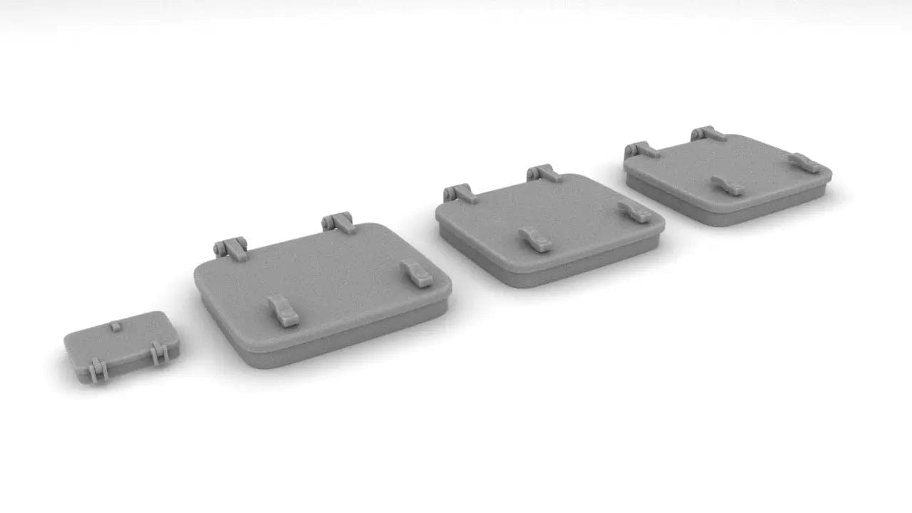 1/24 USN PT Boat 109 Deck Hatches Set (4pcs) - distefan 3d print
