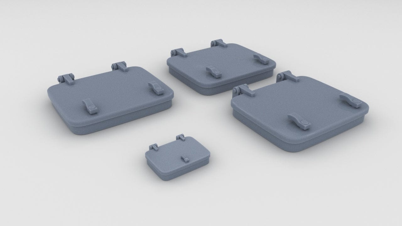 1/24 USN PT Boat 109 Deck Hatches Set (4pcs) - distefan 3d print