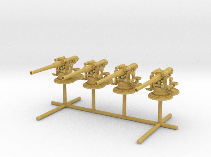 1/240 USN 4 inch 50 (10.2 cm) mount deck set 4pcs - distefan 3d print