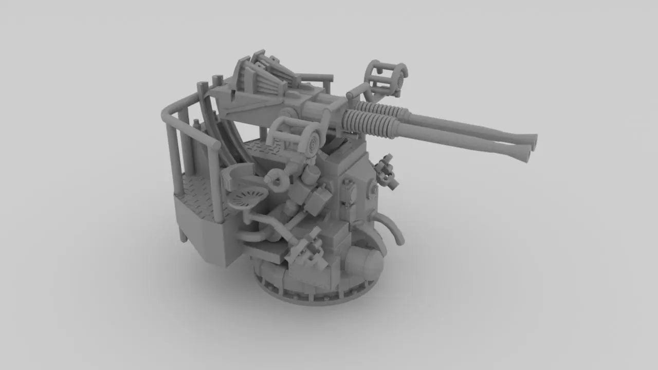 1/240 USN 40mm Bofors Twin Mount - distefan 3d print