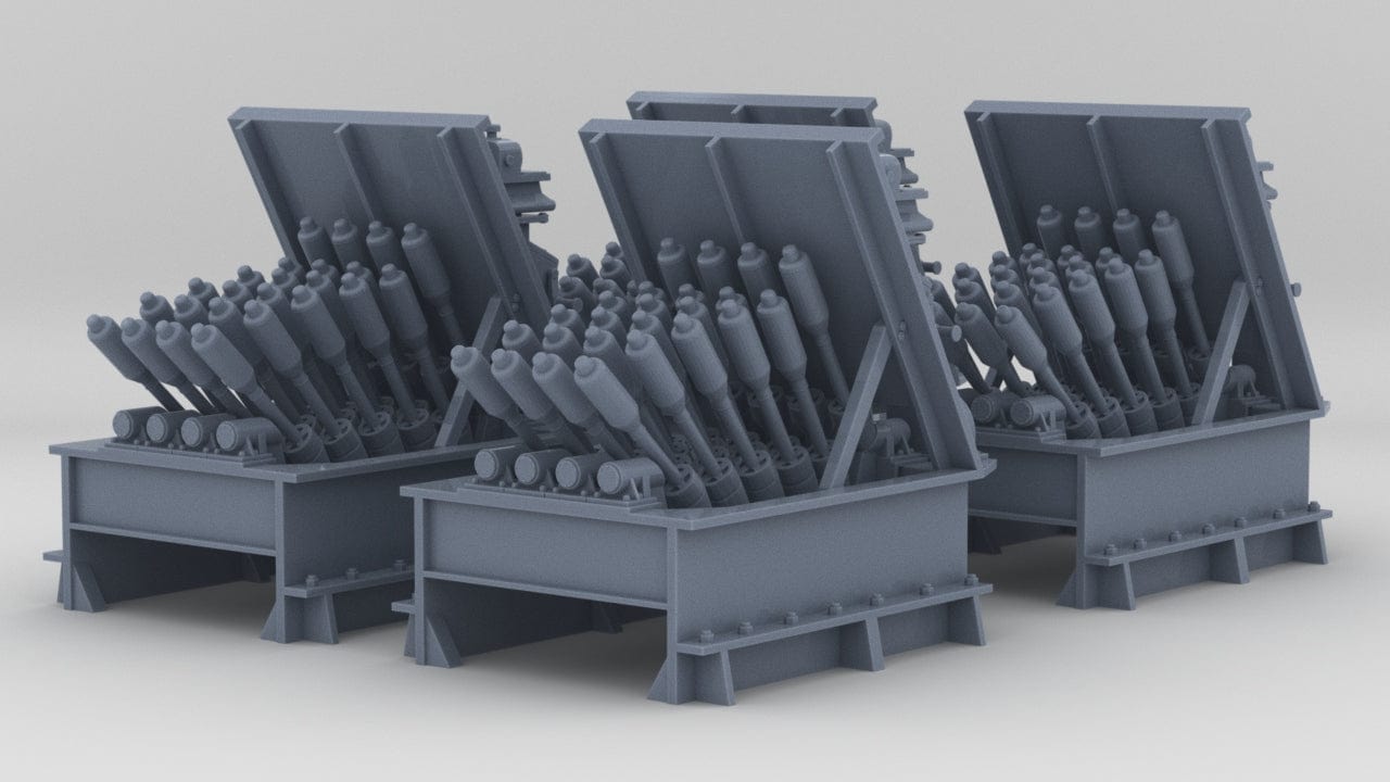 1/240 USN Hedgehog Thrower Mk10 Set (4pcs) - distefan 3d print
