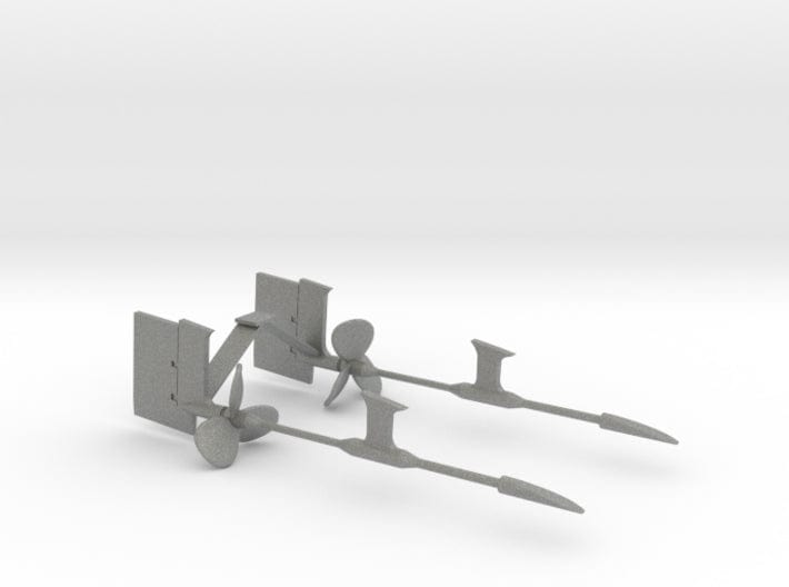 1/240 USN Props SET Supports And Rudders - distefan 3d print