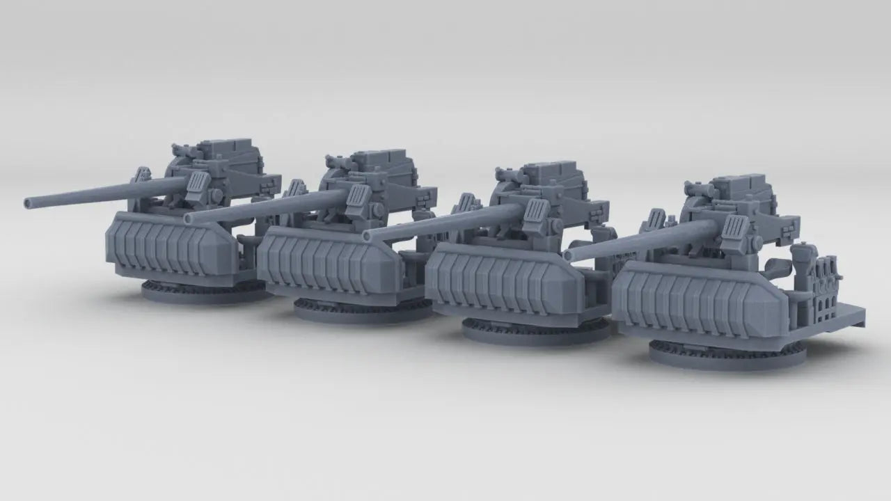 1/250 USN Single 5-inch (127 mm) 38 Cal. Gun Set (4pcs) Resin3Dinteractive