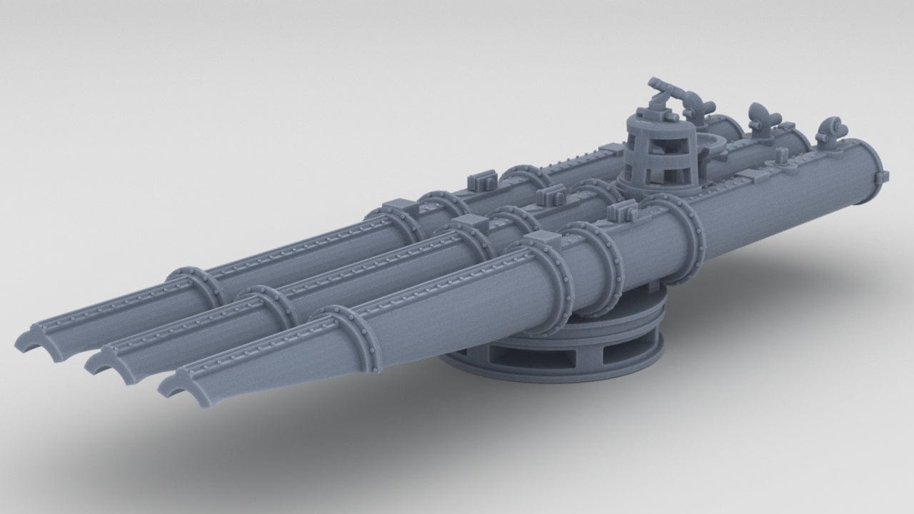 1/240 USS 21-inch Triple Torpedo Tubes - distefan 3d print