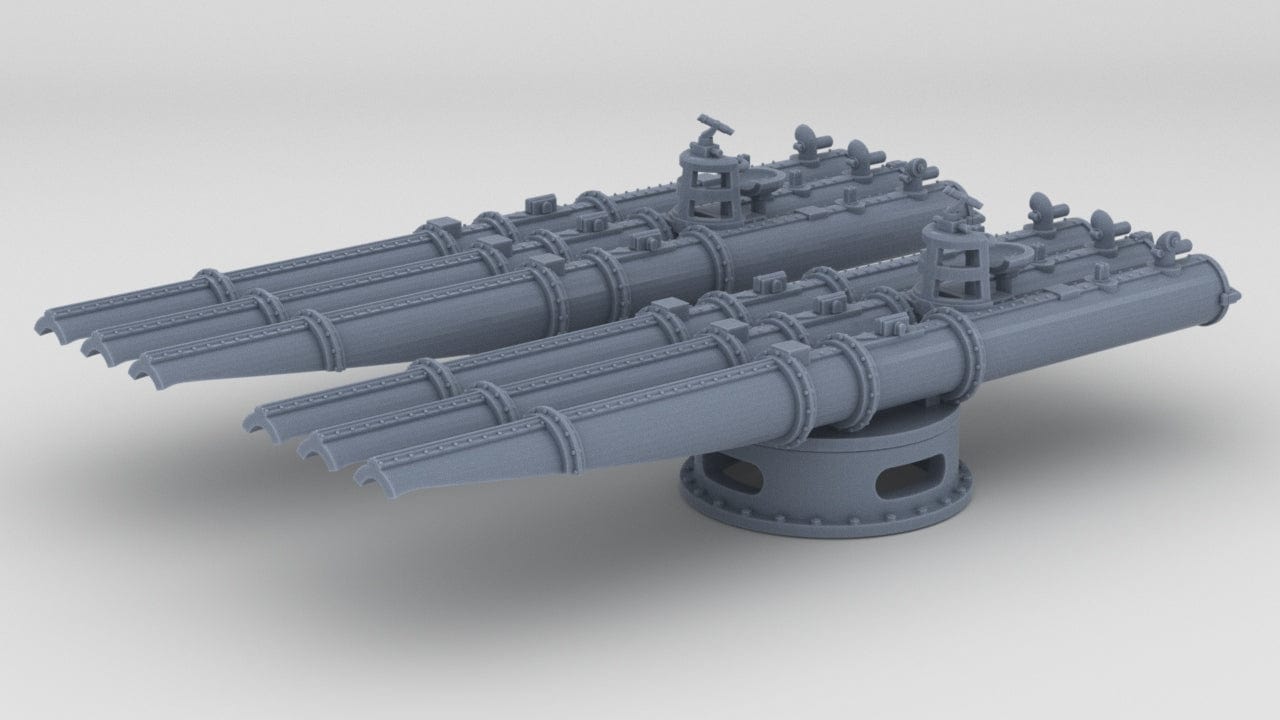 1/240 USS 21-inch Triple Torpedo Tubes Set (2pcs)- distefan 3d print
