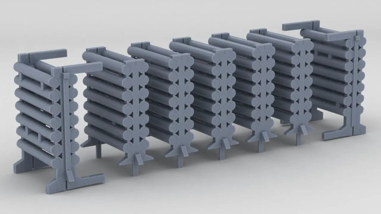1/240 USS Ward in Racks Set (7pcs) - distefan 3d print