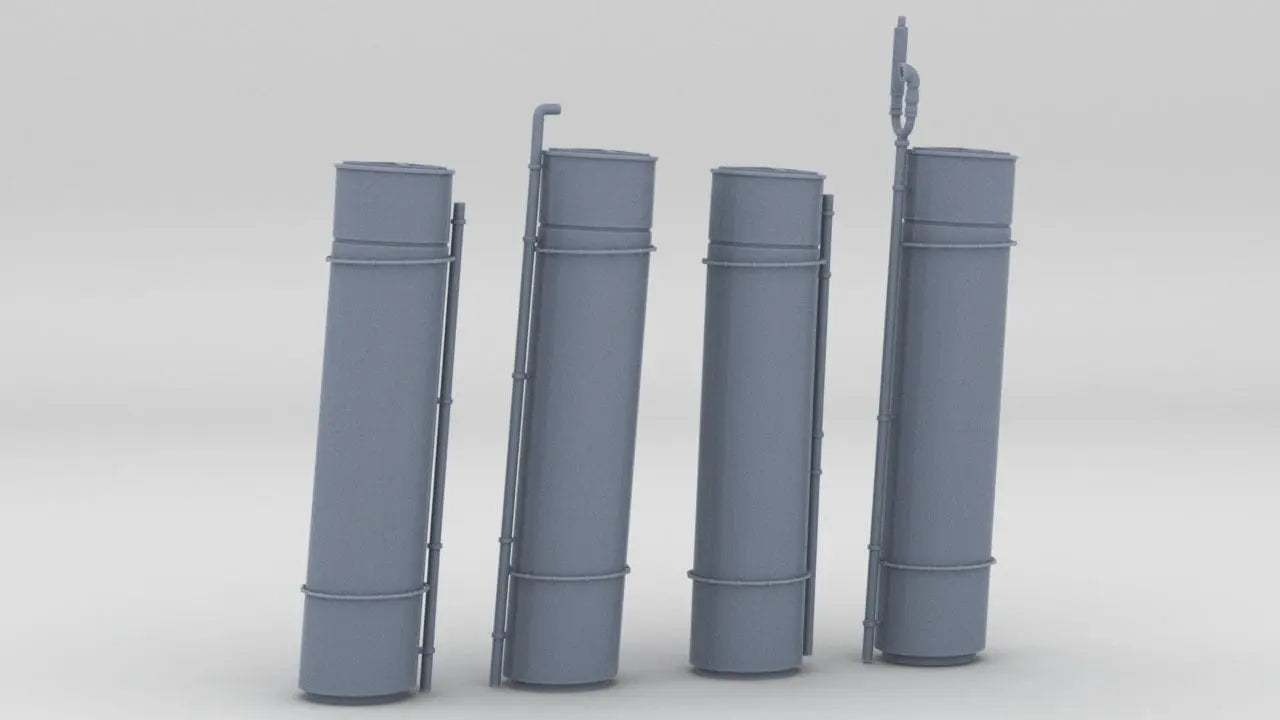 1/240 USS Ward Smoke Stack Set (4pcs) - distefan 3d print