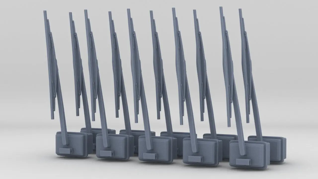 1/25 USN Windshield Wiper Set (10pcs) - distefan 3d print