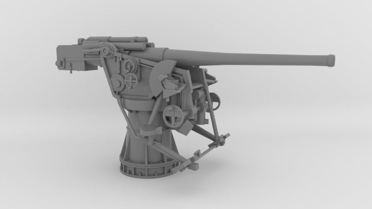 1/25 DKM 10.5cm/45 (4.1in) SK C/32 Gun - distefan 3d print