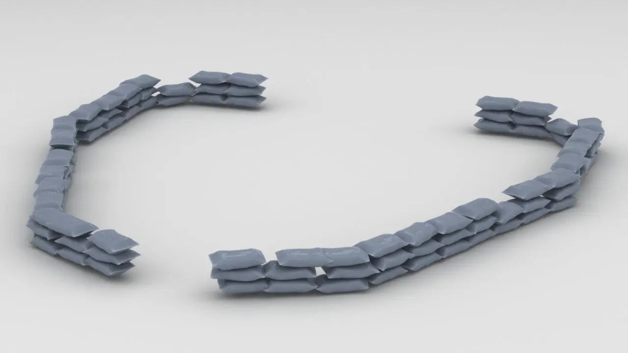 1/250 IJN Yamato Sandbags Forward Main Deck 25mm Set Resin3Dinteractive