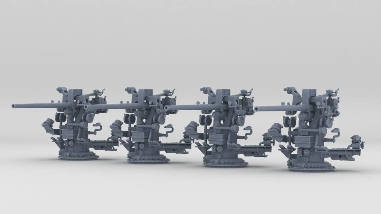 1/250 USN 3-inch 50 Cal. Deck Mount Mk22 Set (4pcs) - distefan 3d print