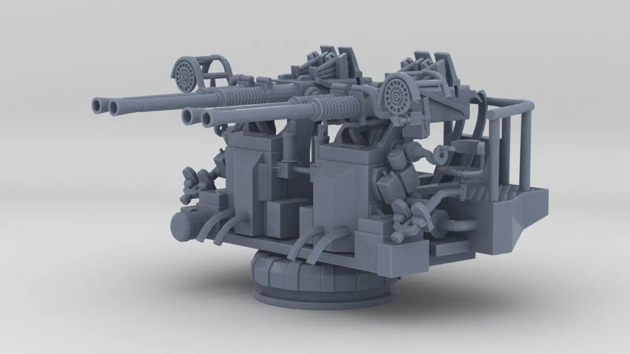 1/250 USN 40mm Bofors Quad Mount Resin3Dinteractive