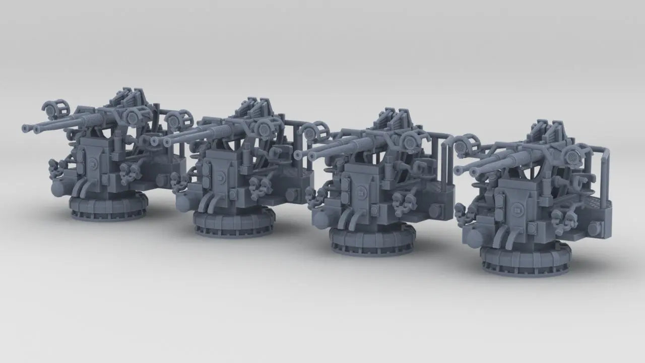 1/250 USN 40mm Bofors Twin Mount Set (4pcs) Resin3Dinteractive