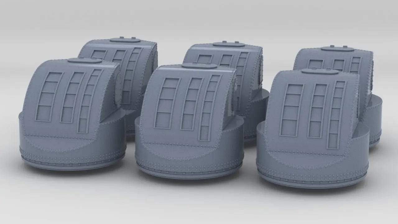 1/250 IJN Machine Gun Control Tower Set (6pcs) - distefan 3d print