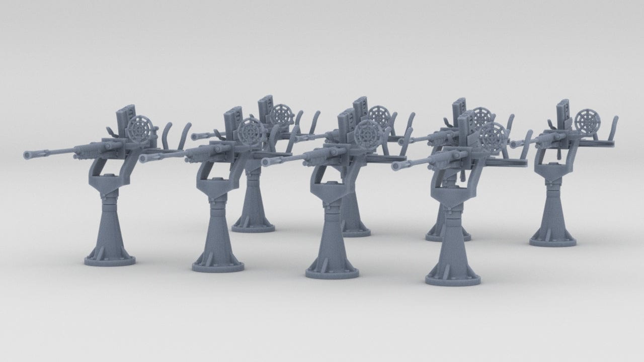 1/250 IJN Type 96 25mm Single AA Gun Set (8pcs) - distefan 3d print