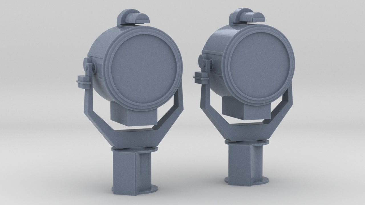 1/250 USN 24-inch Searchlight Set (2pcs) - distefan 3d print
