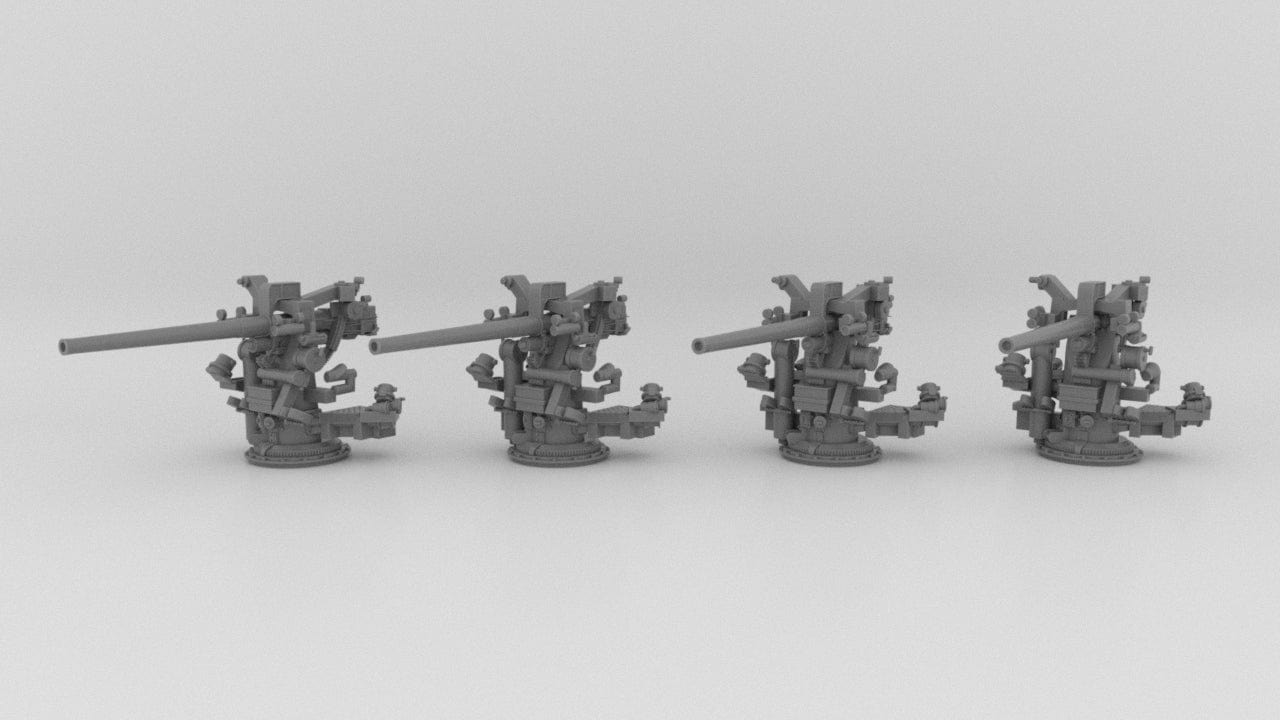 1/250 USN 3-inch 50 Cal. Deck Gun Set 4pcs - distefan 3d print