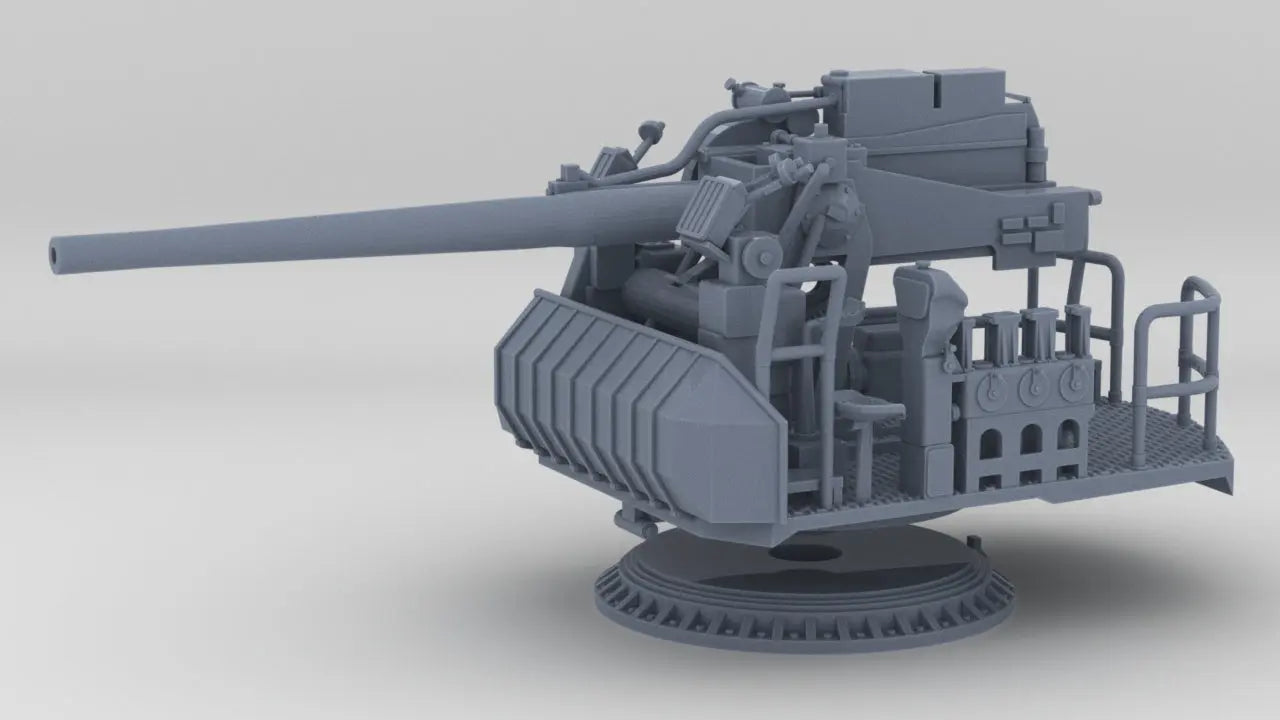 1/250 USN Single 5-inch (127 mm) 38 Cal. Gun Resin3Dinteractive