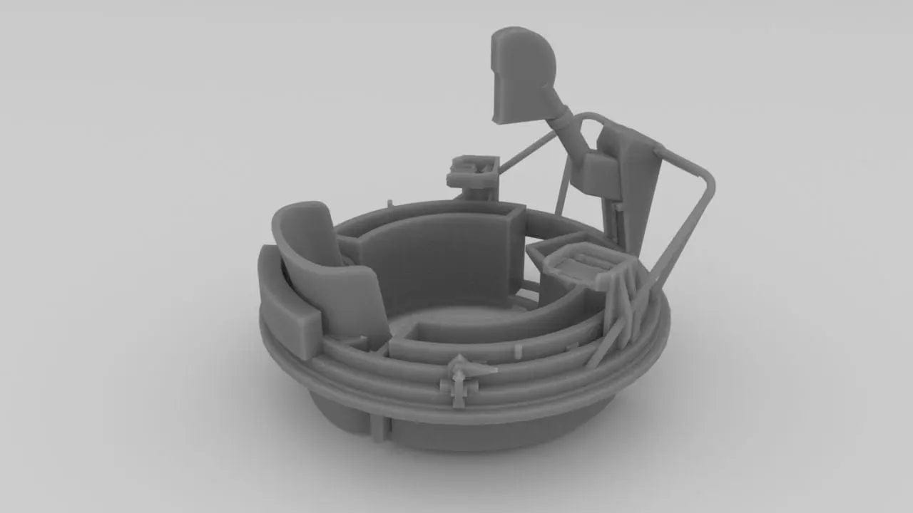 1/29 USN PT Boat 109 Aft Turret MG Mount - distefan 3d print