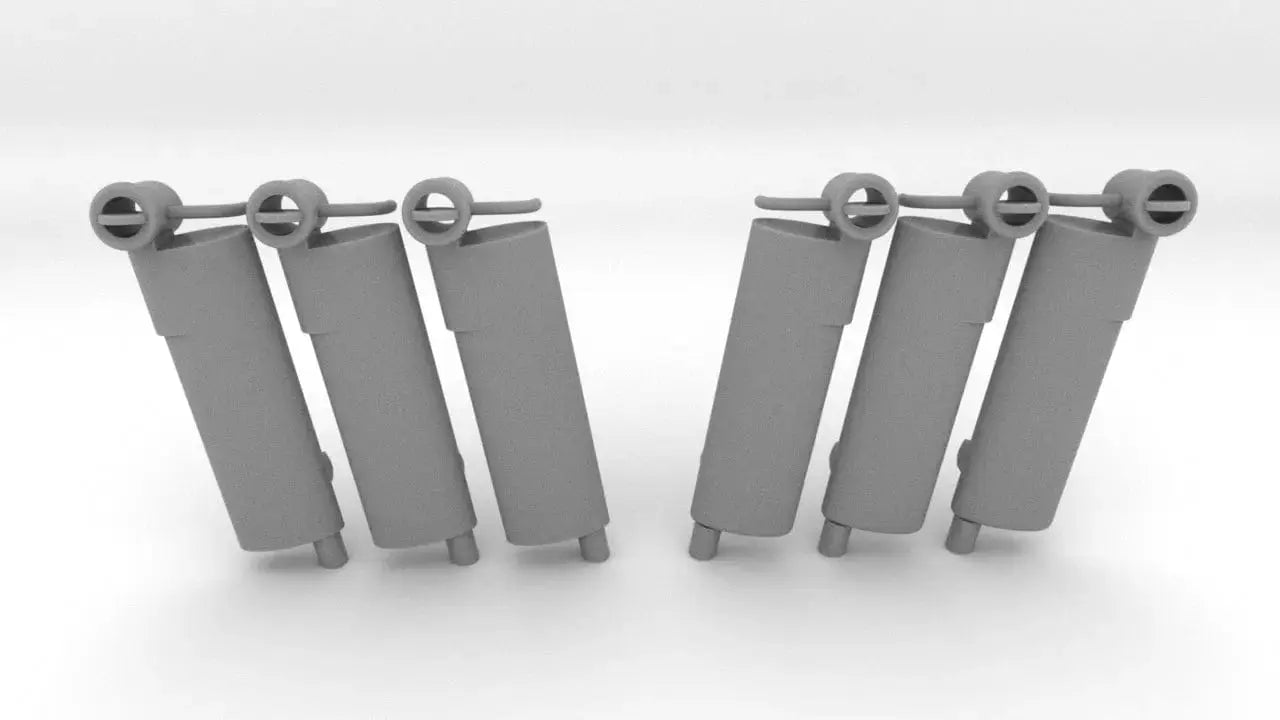 1/30 USN PT Boat 109 Mufflers Set - distefan 3d print
