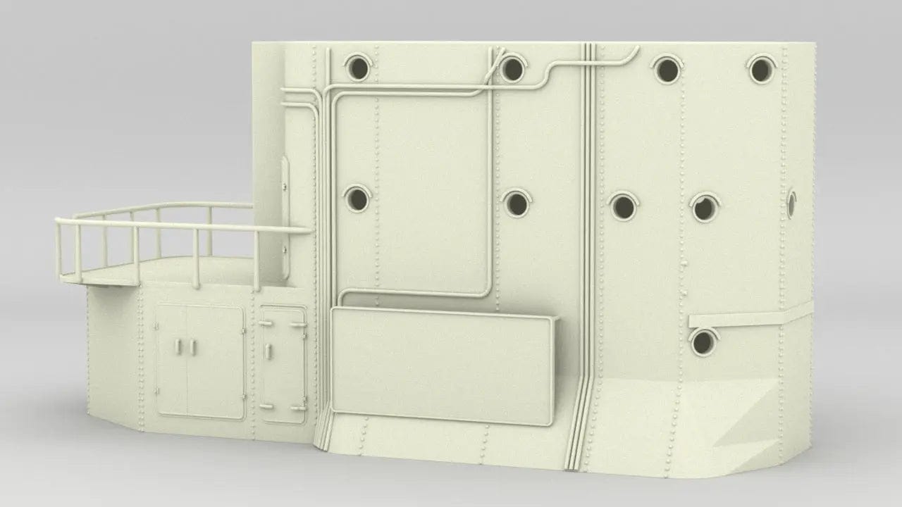 1/30 IJN Akagi Lower Tower - distefan 3d print