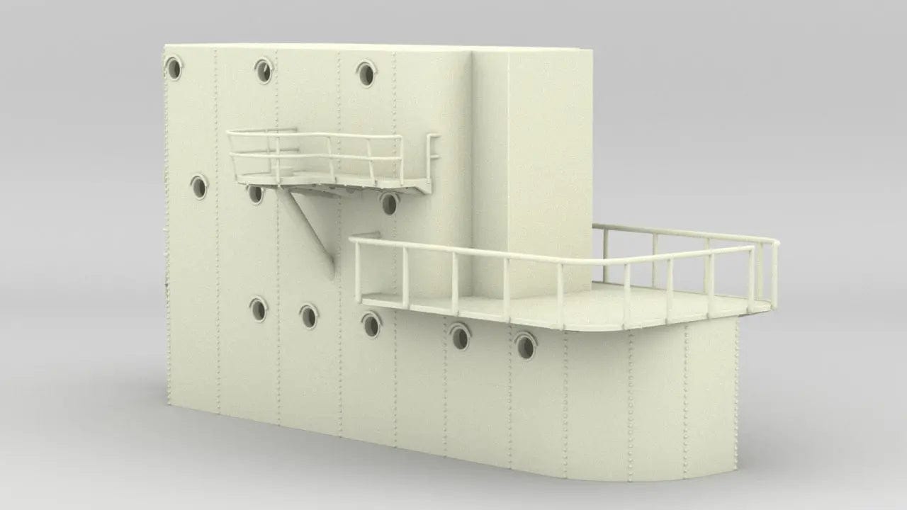 1/30 IJN Akagi Lower Tower - distefan 3d print