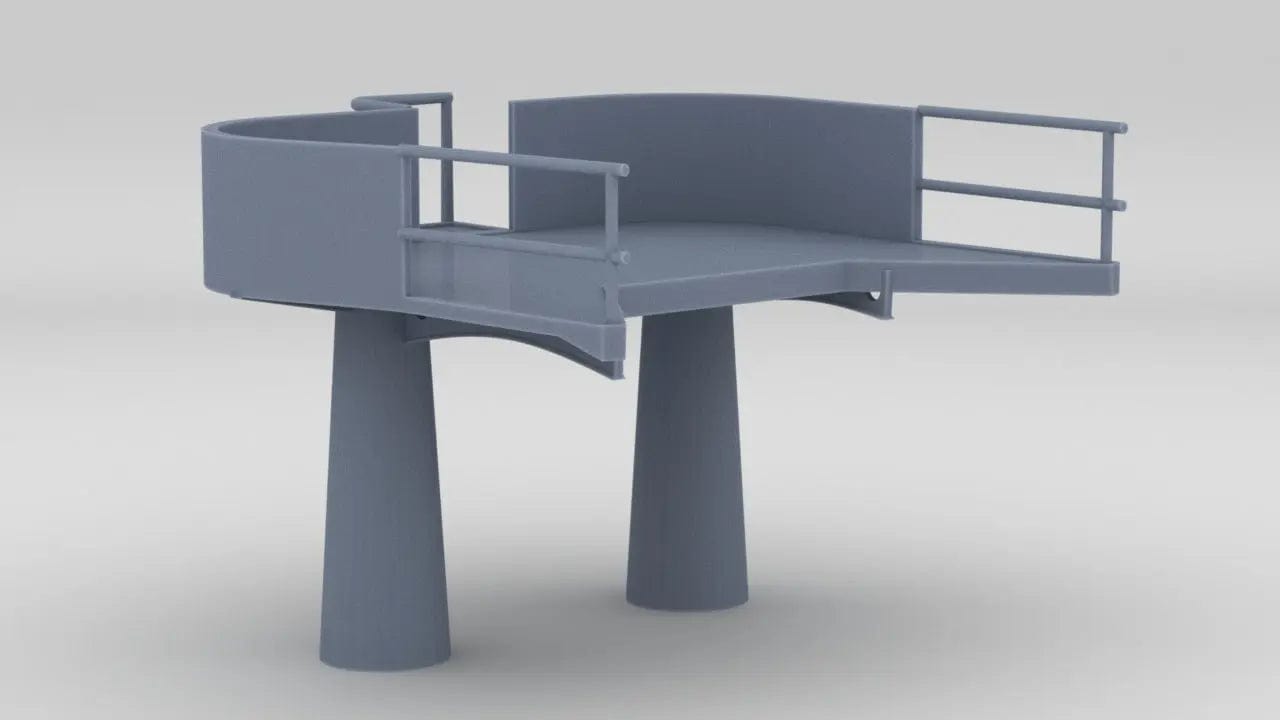 1/30 IJN Akagi Searchlight Platform - distefan 3d print
