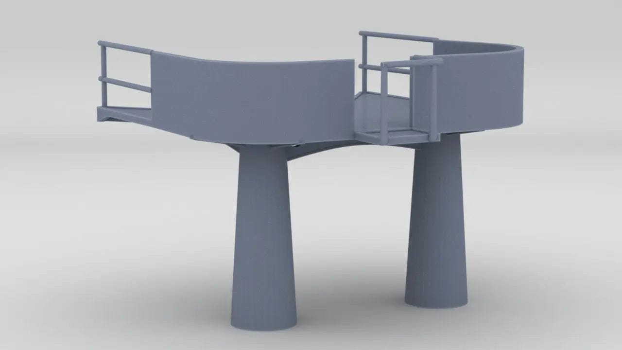 1/30 IJN Akagi Searchlight Platform - distefan 3d print