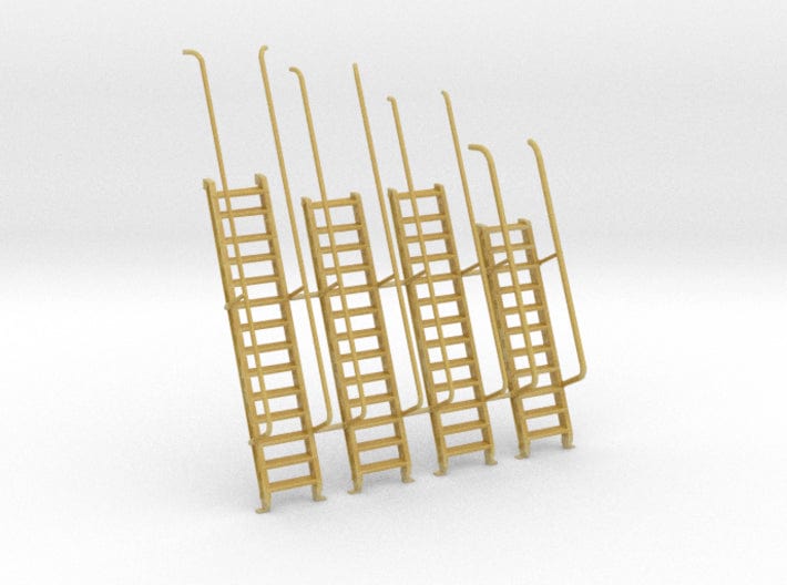 1/30 IJN Akagi Tower Stairs Set x4 - distefan 3d print