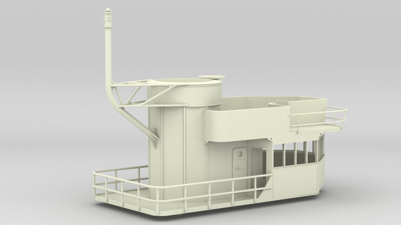 1/30 IJN Akagi Upper Tower - distefan 3d print