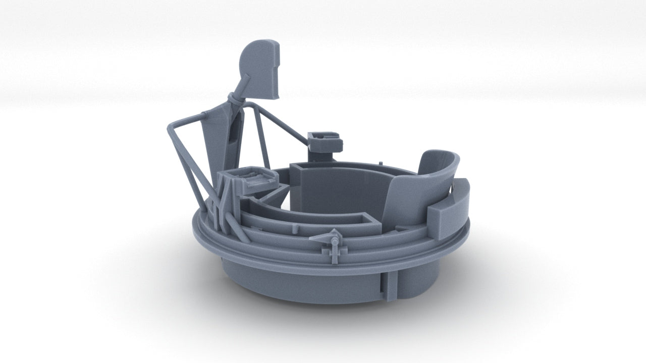 1/30 US PT Boat 109 Aft Turret Mount Resin3Dinteractive