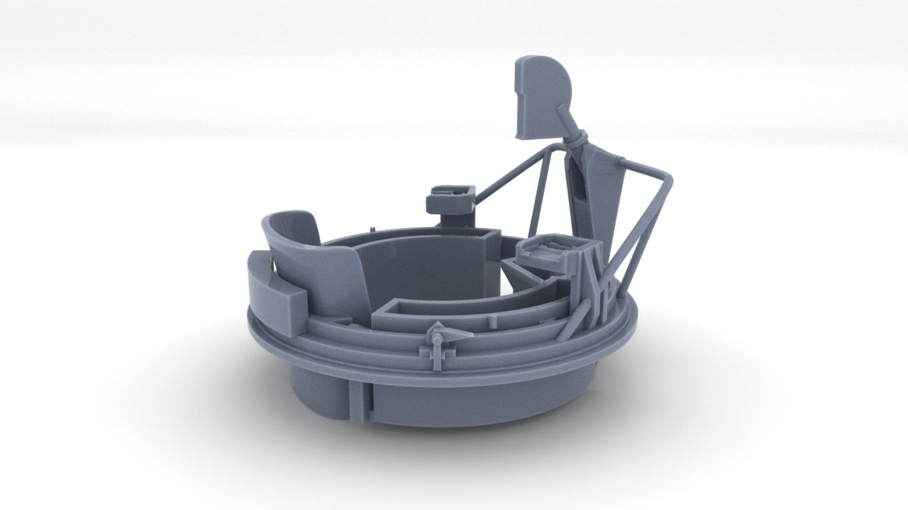 1/30 US PT Boat 109 Forward Turret Mount Resin3Dinteractive