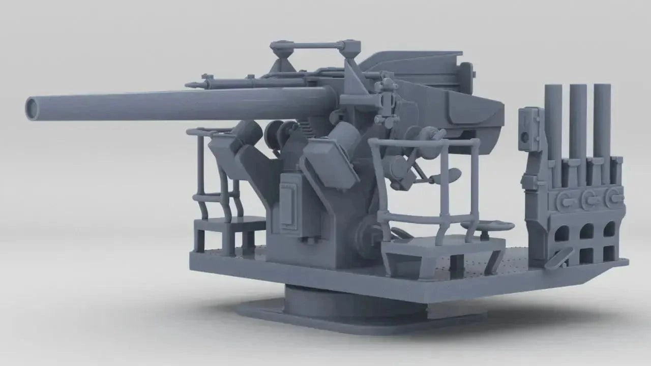 1/30 USN 5-inch 25 (12.7 cm) Deck AA Gun Kit - distefan 3d print
