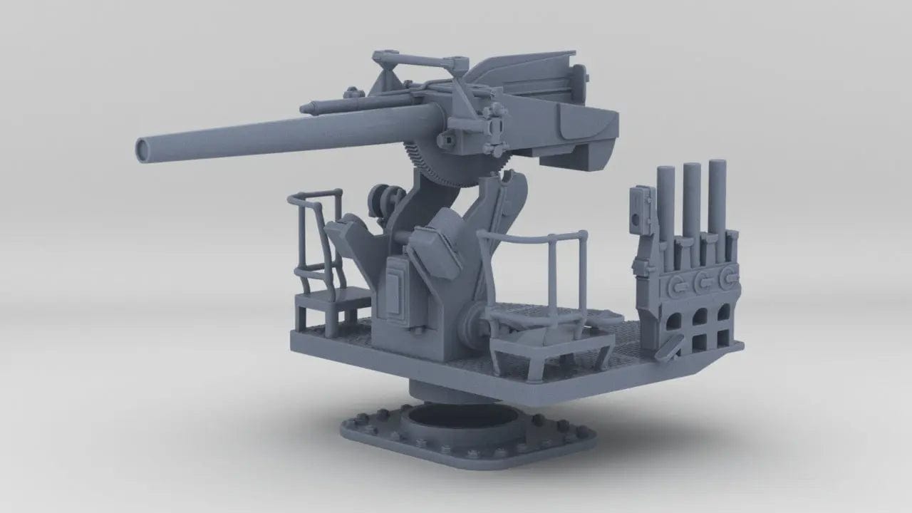 1/30 USN 5-inch 25 (12.7 cm) Deck AA Gun Kit - distefan 3d print