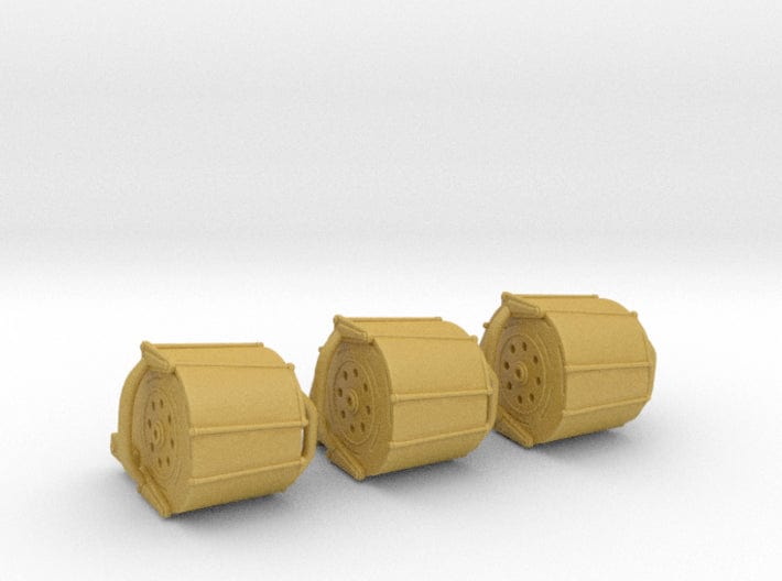 1/30 USN drum magazine for Oerlikon 20mm set 3pcs - distefan 3d print