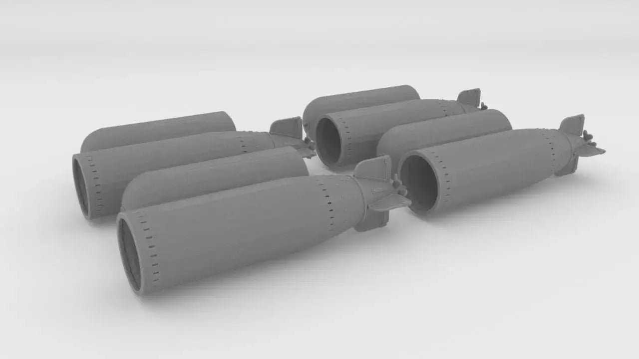 1/30 USN Mk13 Torpedo for PT Boat Set 4pcs - distefan 3d print