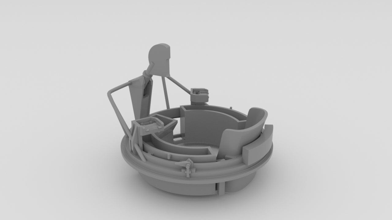 1/30 USN PT Boat 109 Aft Turret Mount Resin3Dinteractive