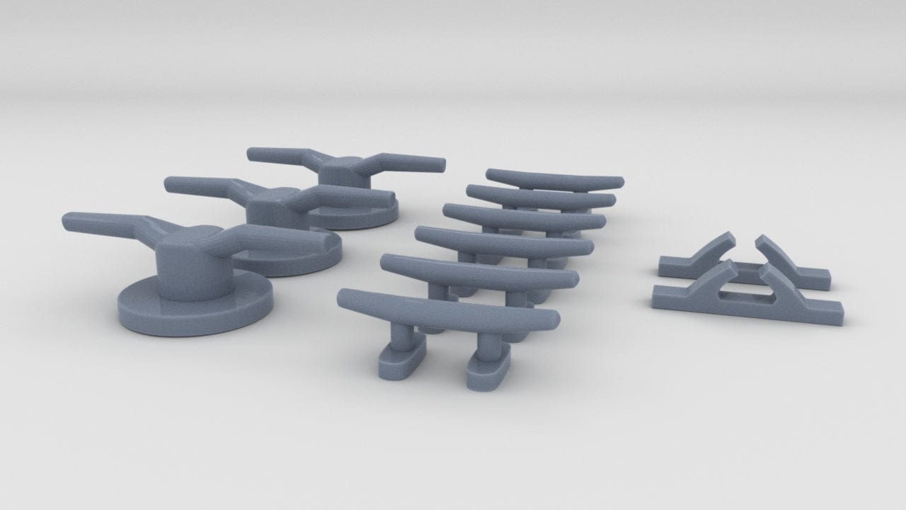 1/30 USN PT Boat 109 Brits, Chock, Clits Set (9pcs) - Distefan 3D Print