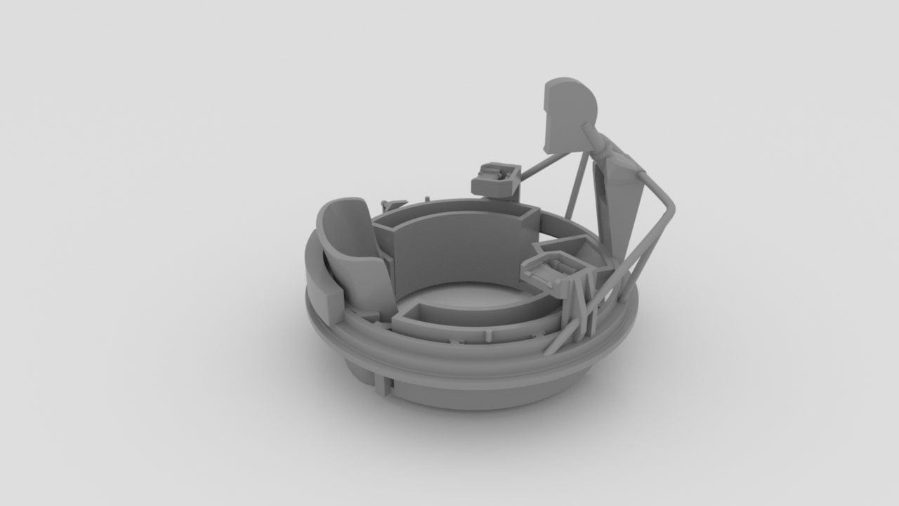 1/30 USN PT Boat 109 Forward Turret Mount - Distefan 3D Print